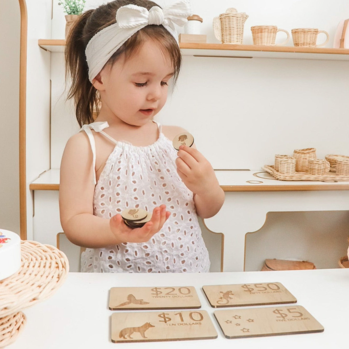 Wooden Aussie Themed Play Money