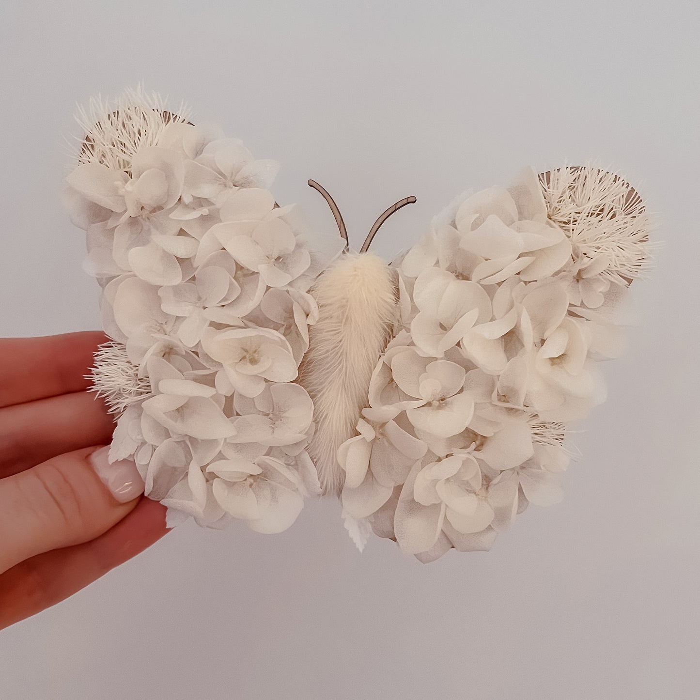Wooden Butterfly w/ dried flowers