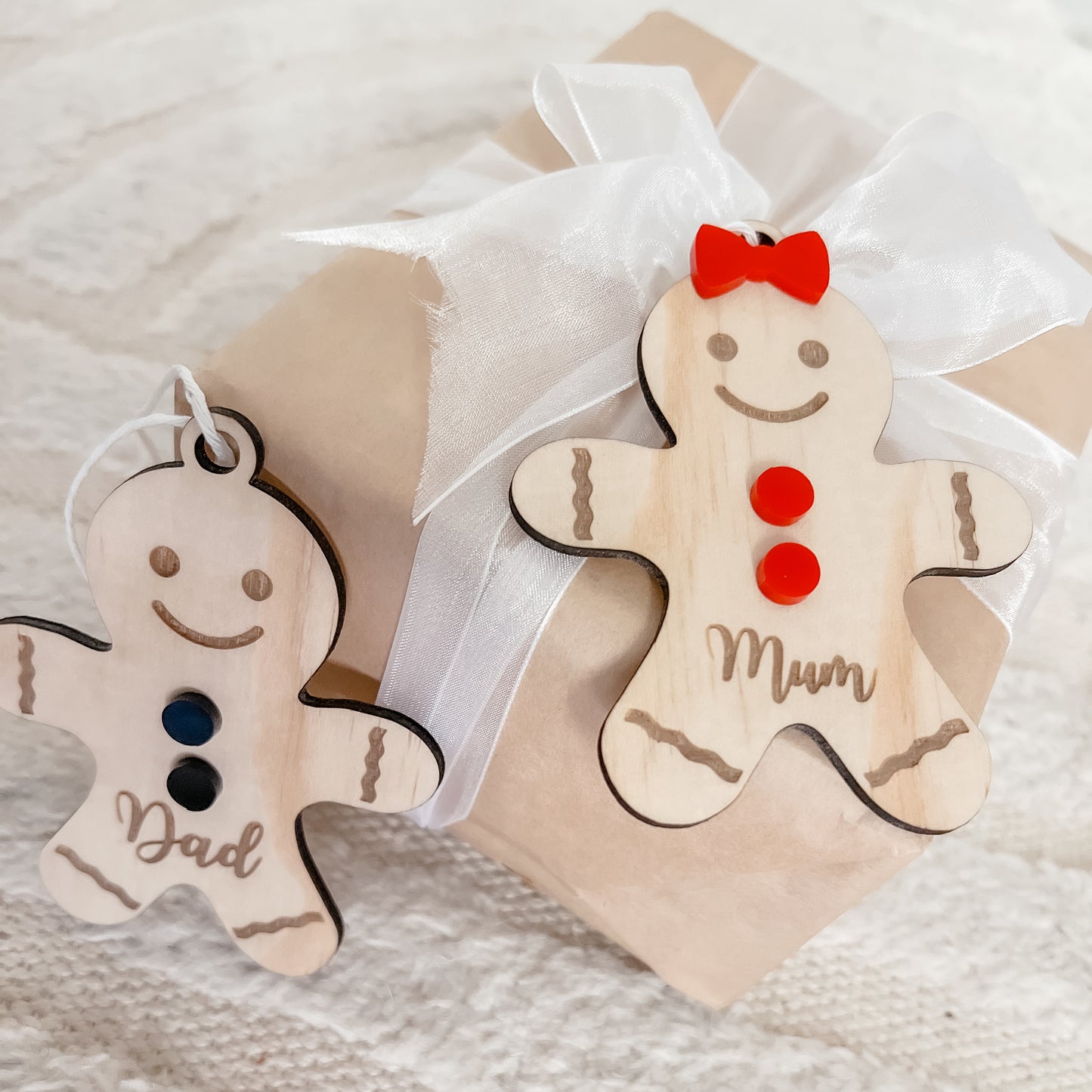 Wooden Gingerbread Man/Lady Name Tag