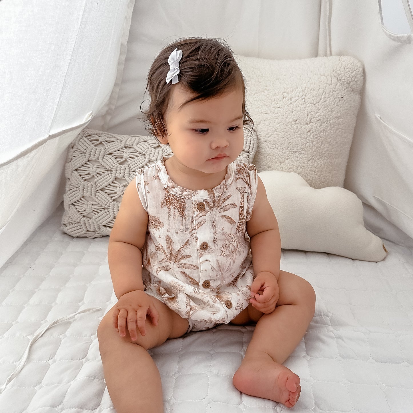 Quinn Safari Cotton Romper