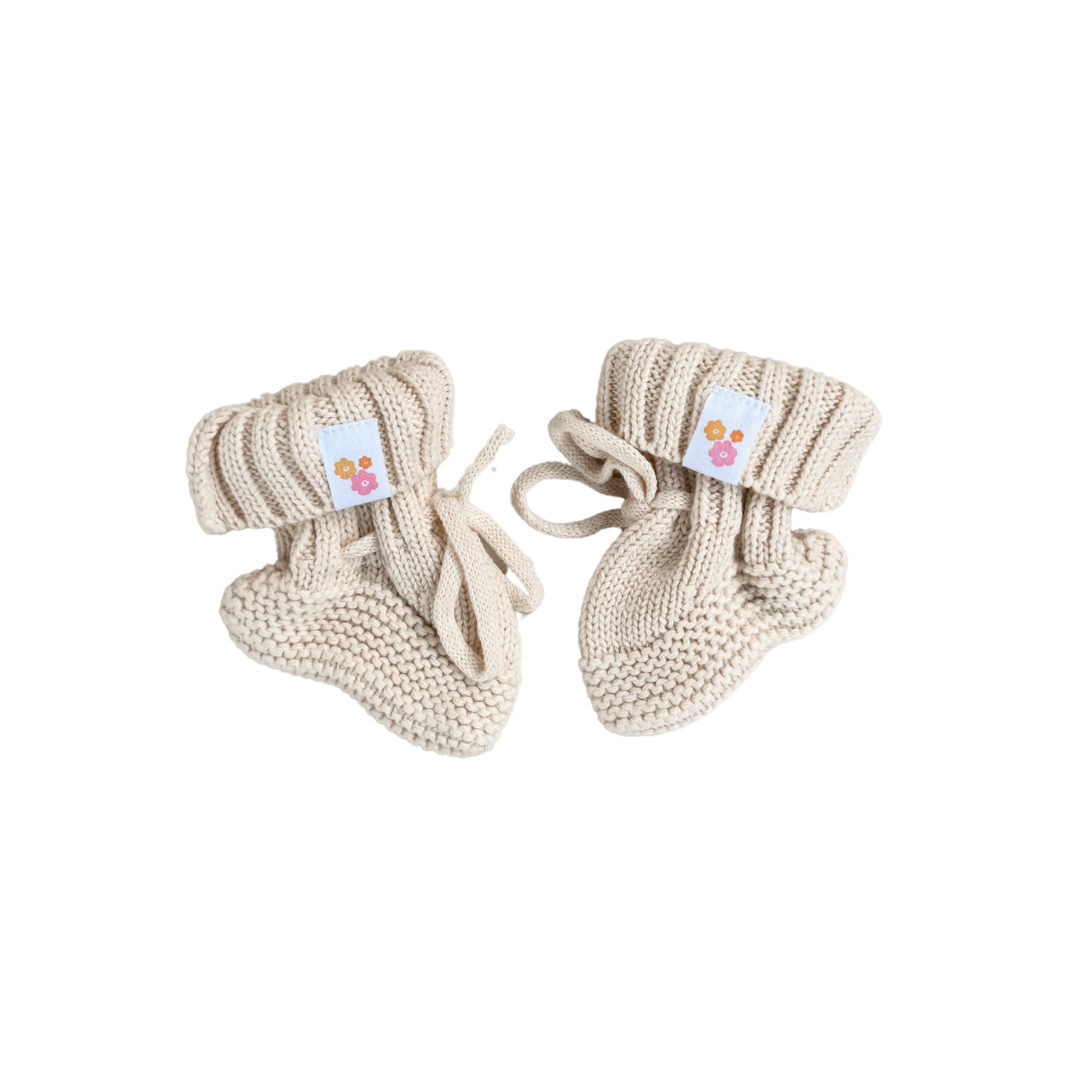 Knitted Booties - Cream