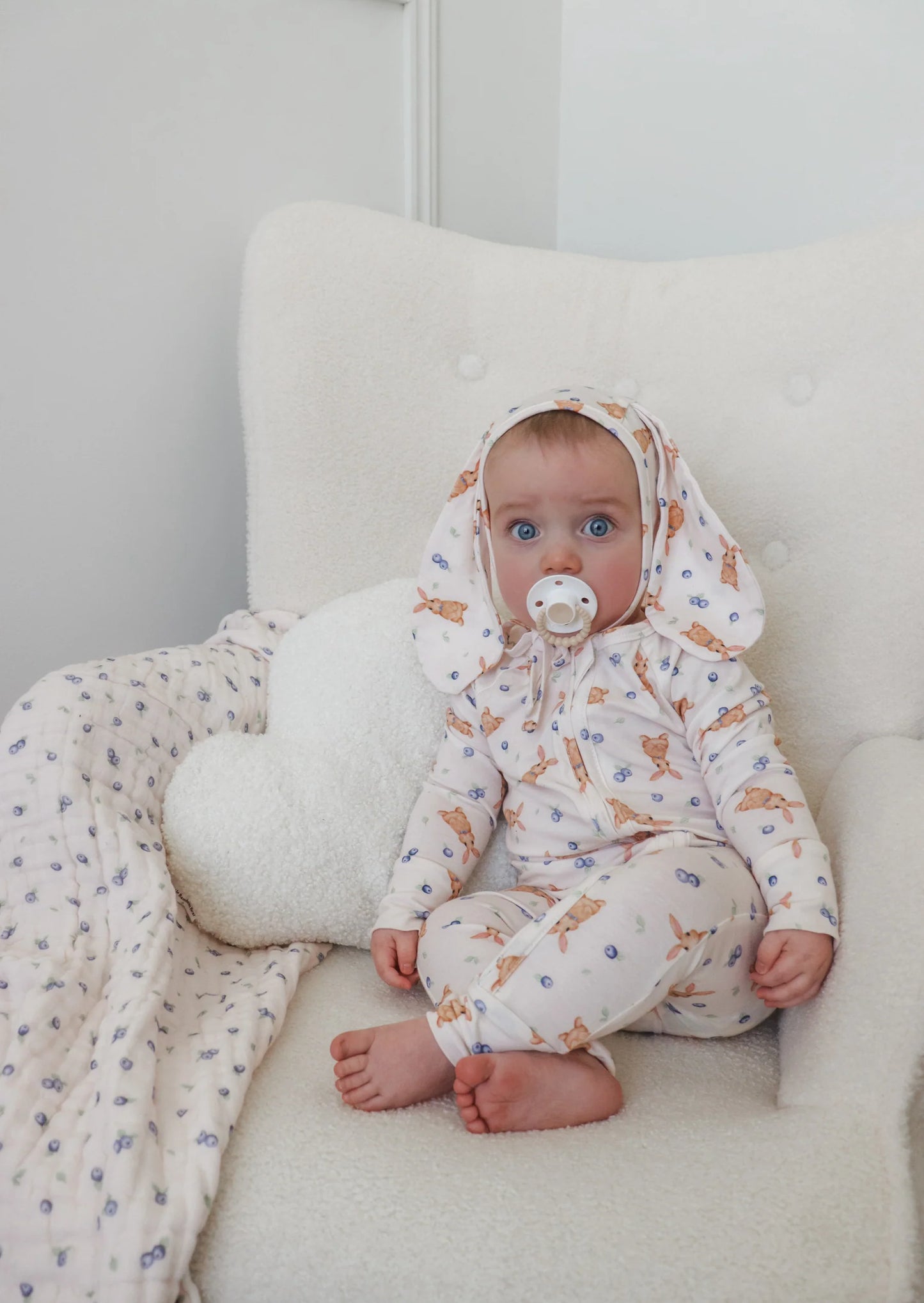 Zip Romper - Bunny Berries