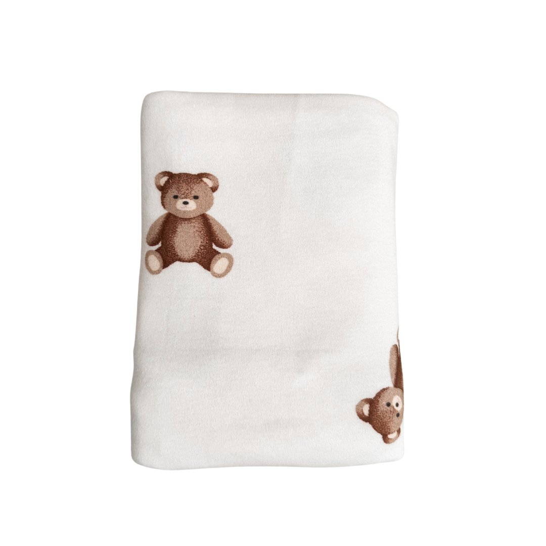 Jersey Swaddle Set - Teddies Print