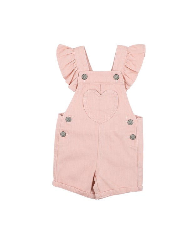 Rose Pink Denim Overall