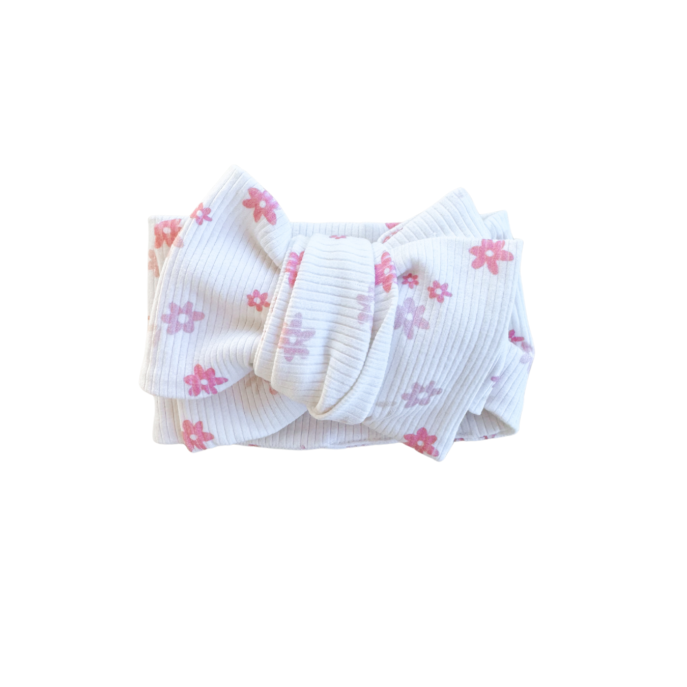 Oversized Topknot - Peony Daisy Ribbed