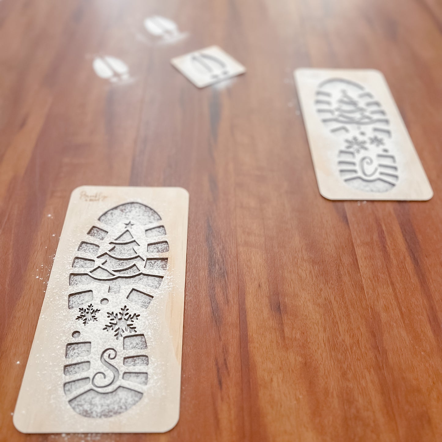 Santa Footprint Stencils