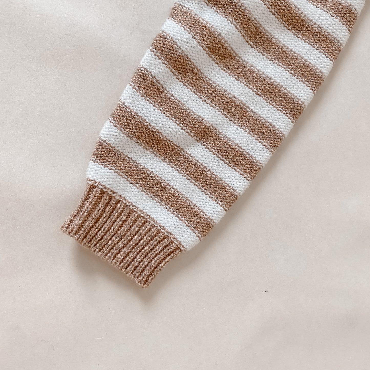 Toffee Stripe Knit Romper