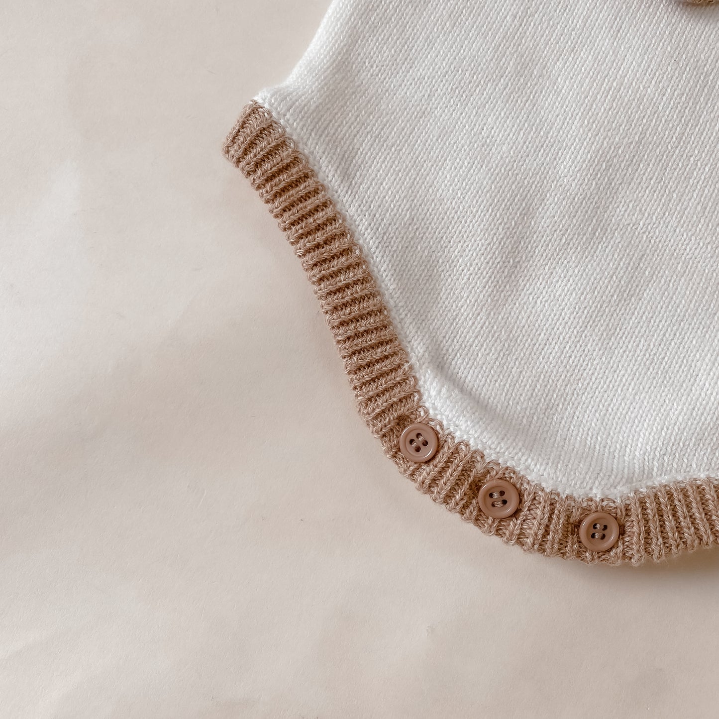 Toffee Stripe Knit Romper
