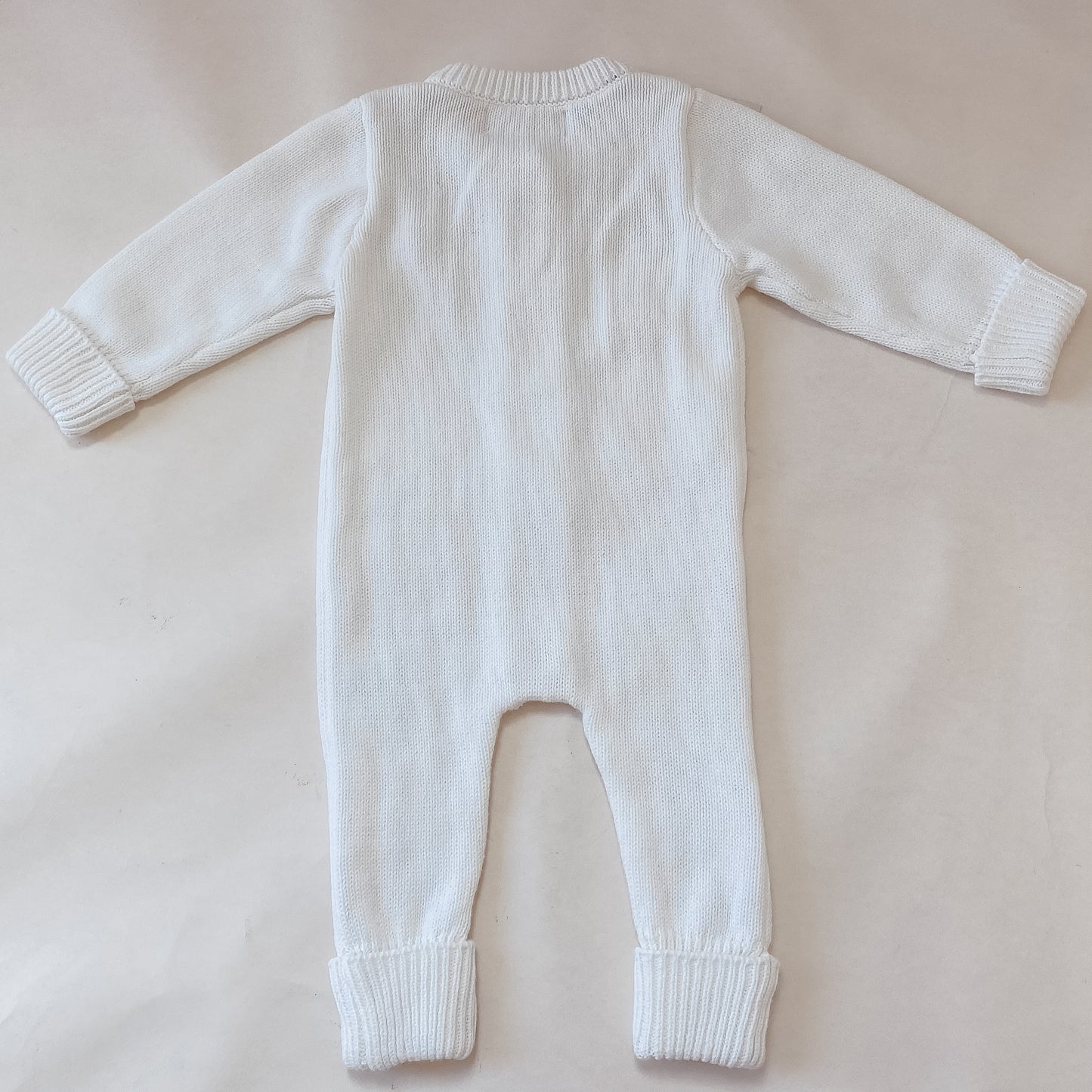 Cable Knit Romper - Milk