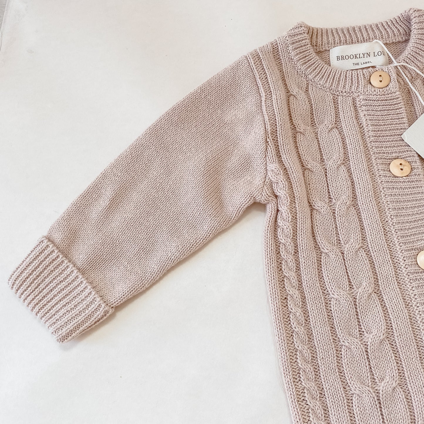 Cable Knit Romper - Oatmeal