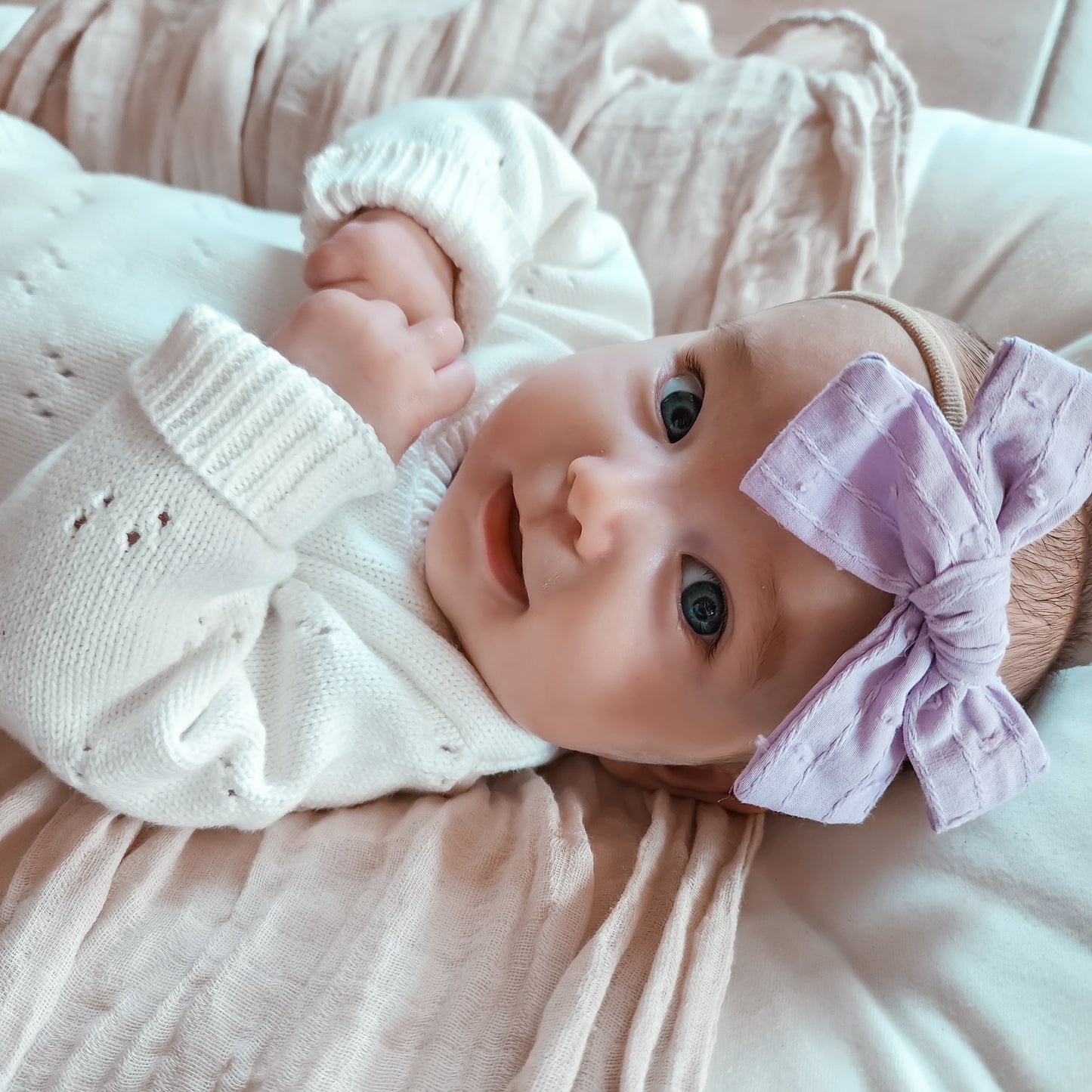 Bella Cable Bow - Lilac