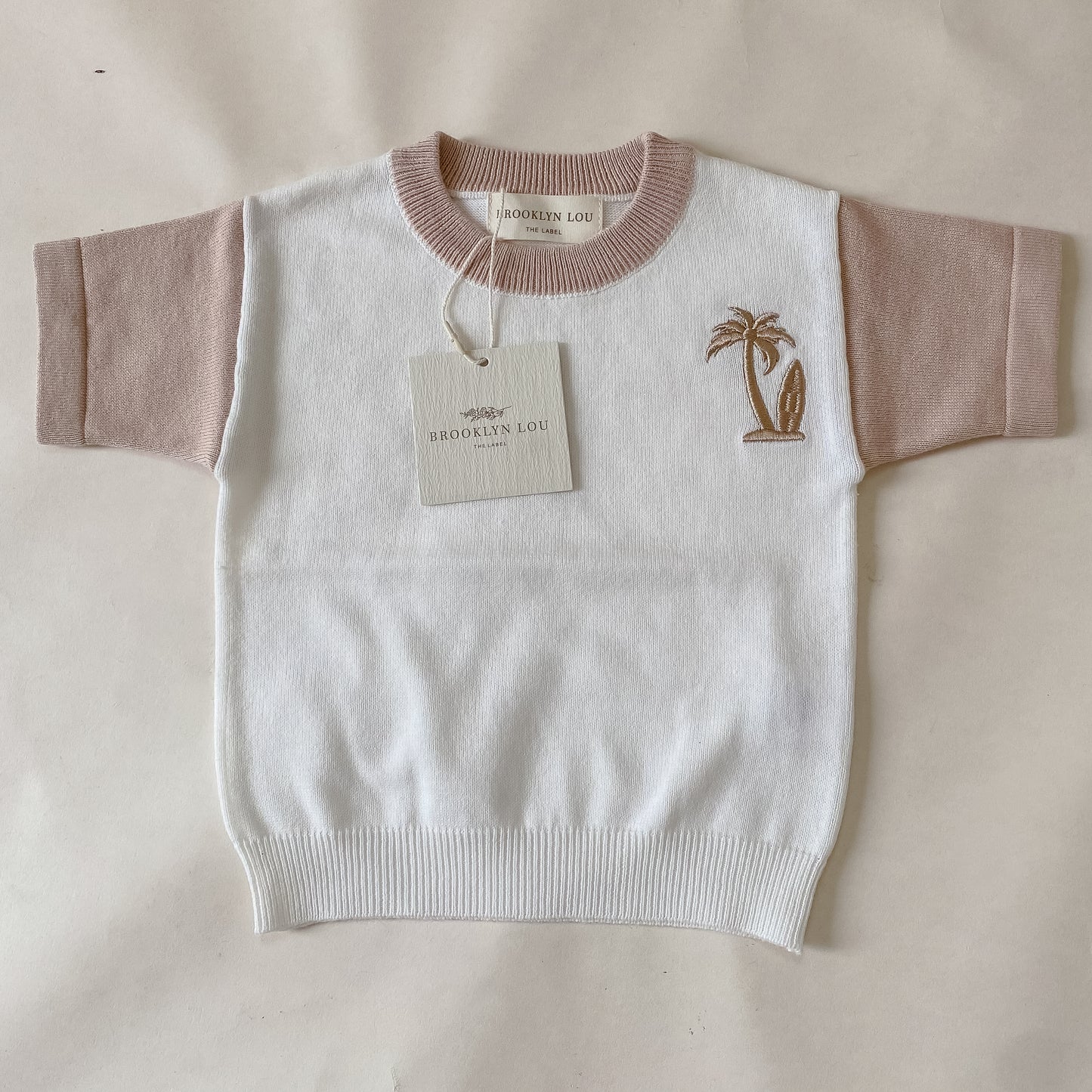 Knit Surfs Up Tee - Oatmeal