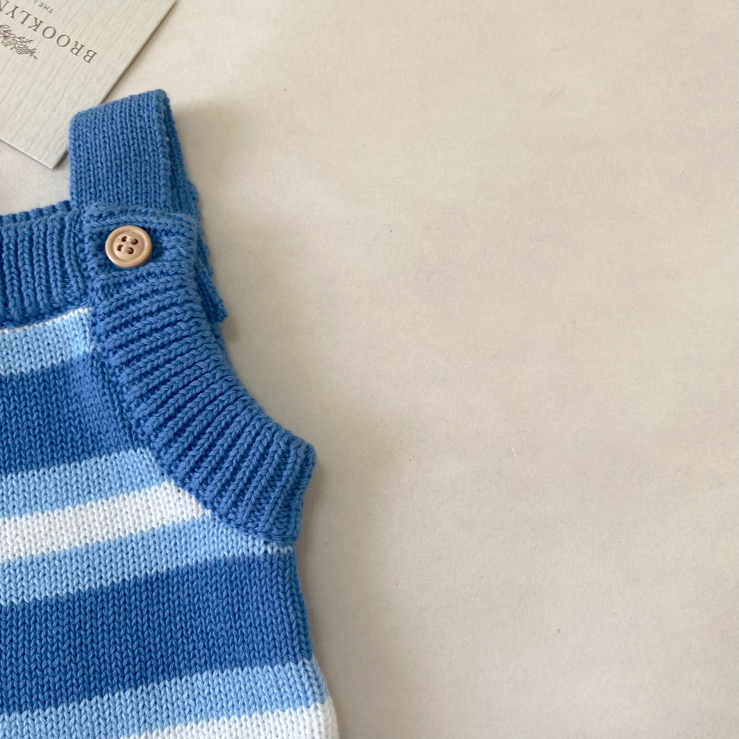 Stripe Knit Romper - Ocean