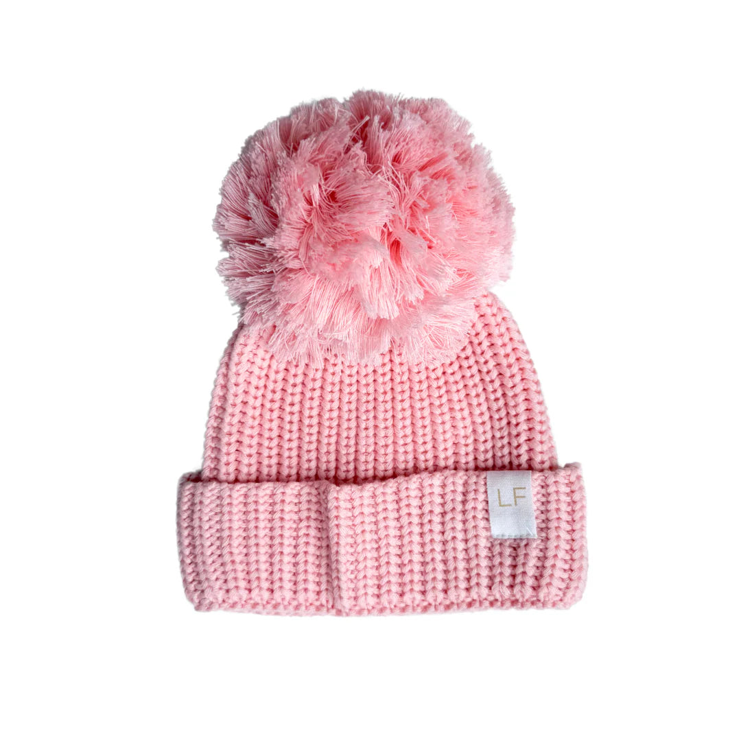 Knitted Pom Beanie - Peony