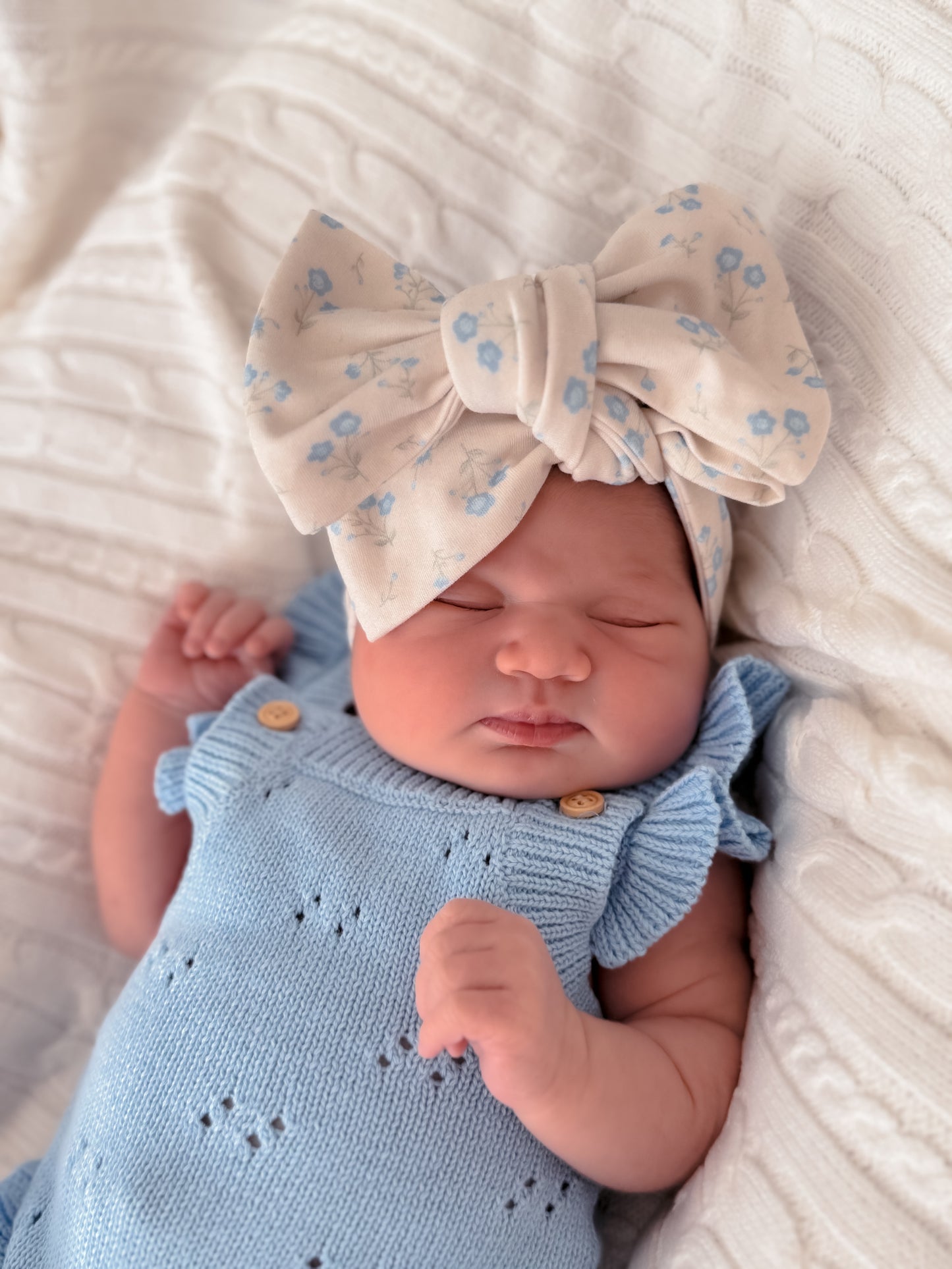 Oversized Topknot - Blue Paisley