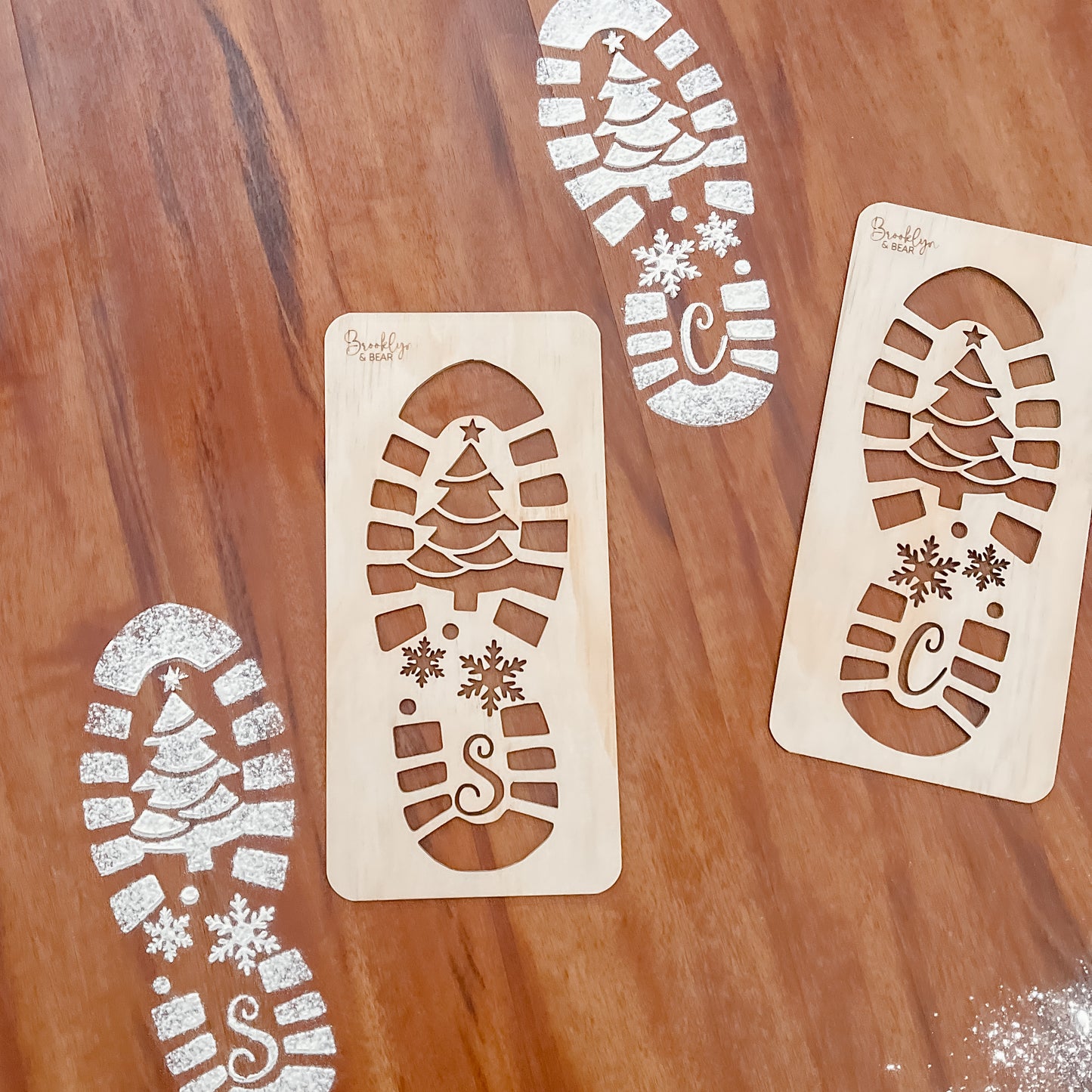 Santa Footprint Stencils