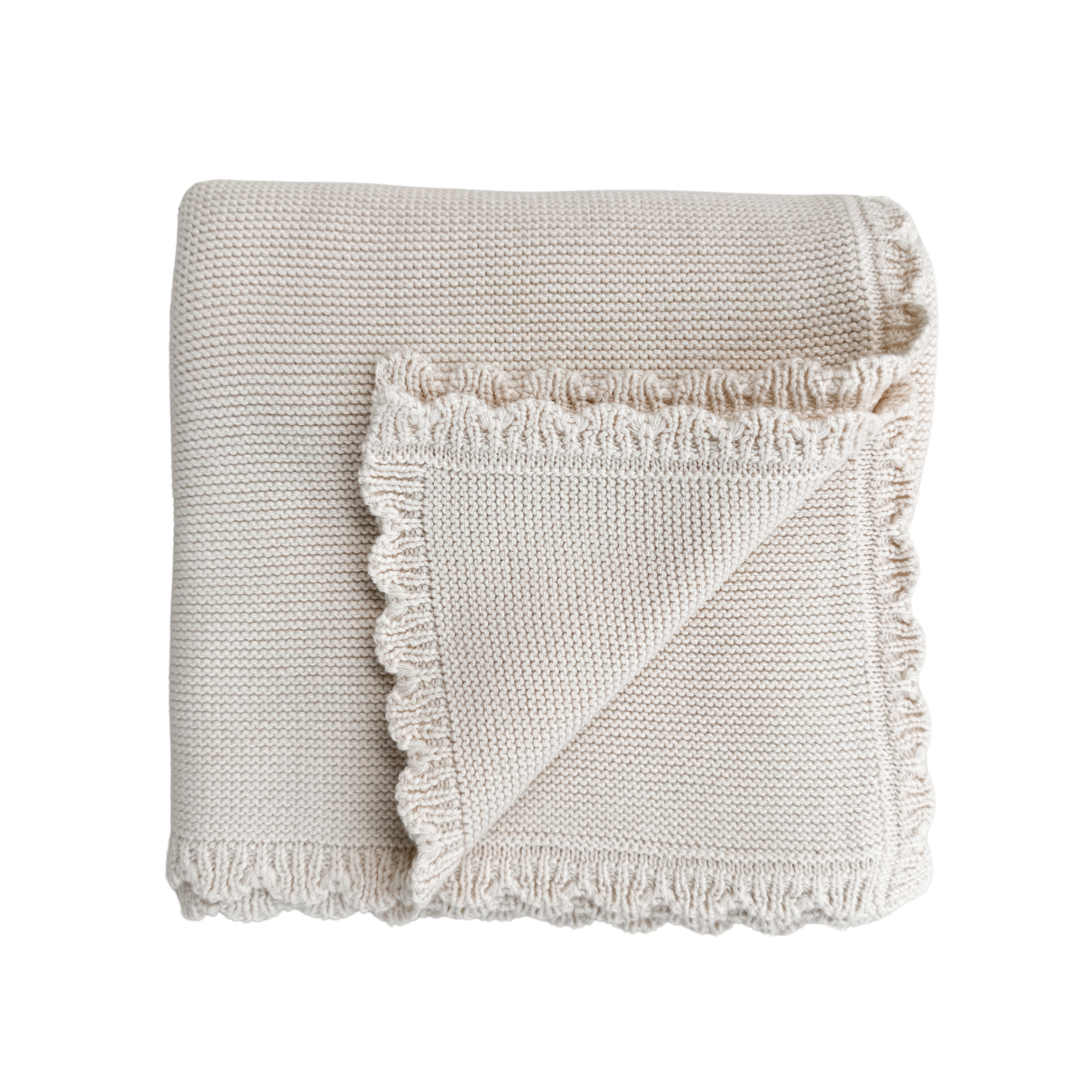 Knitted Heirloom Blanket - Cream