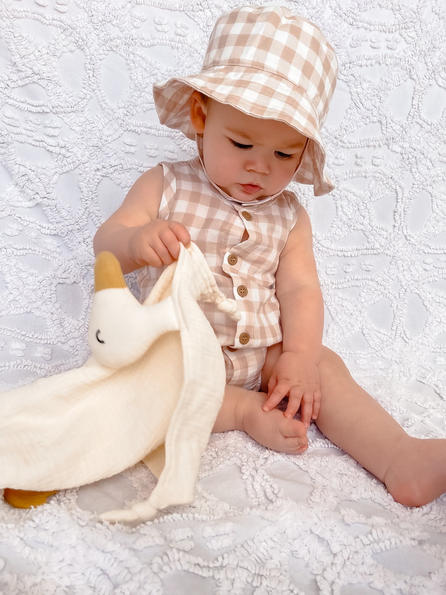 Quinn Check Cotton Romper