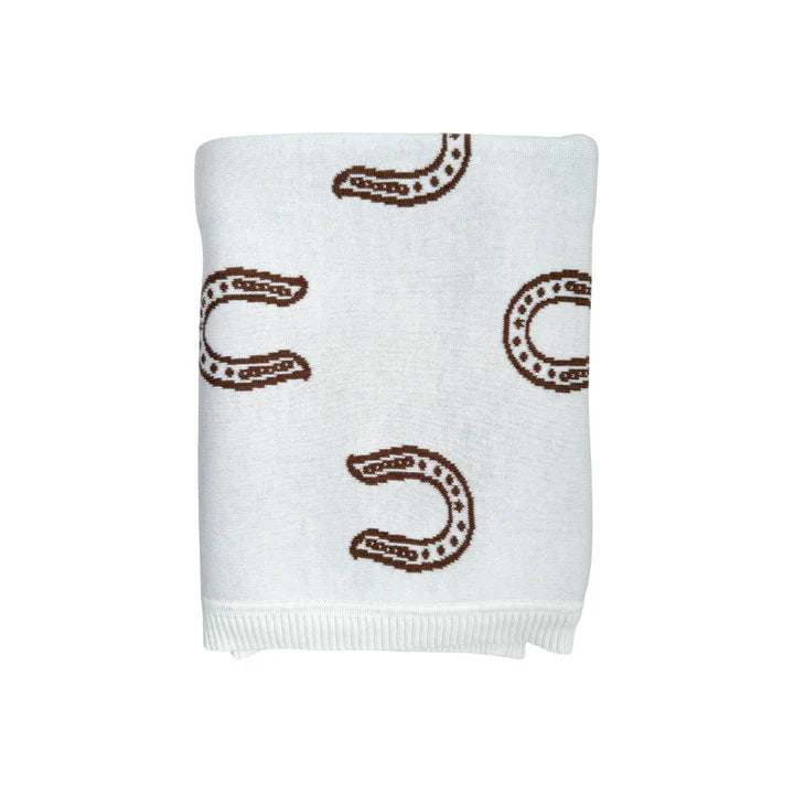 KNIT BLANKET | Western Horse Shoe