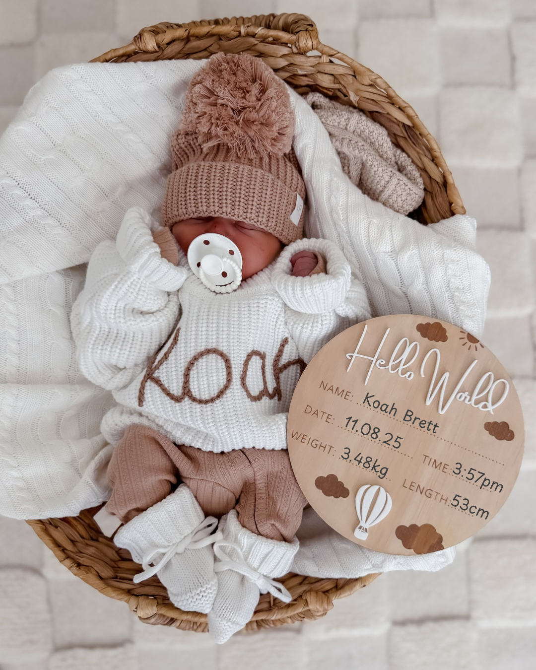 Personalised Chunky Knit Jumper - Milk