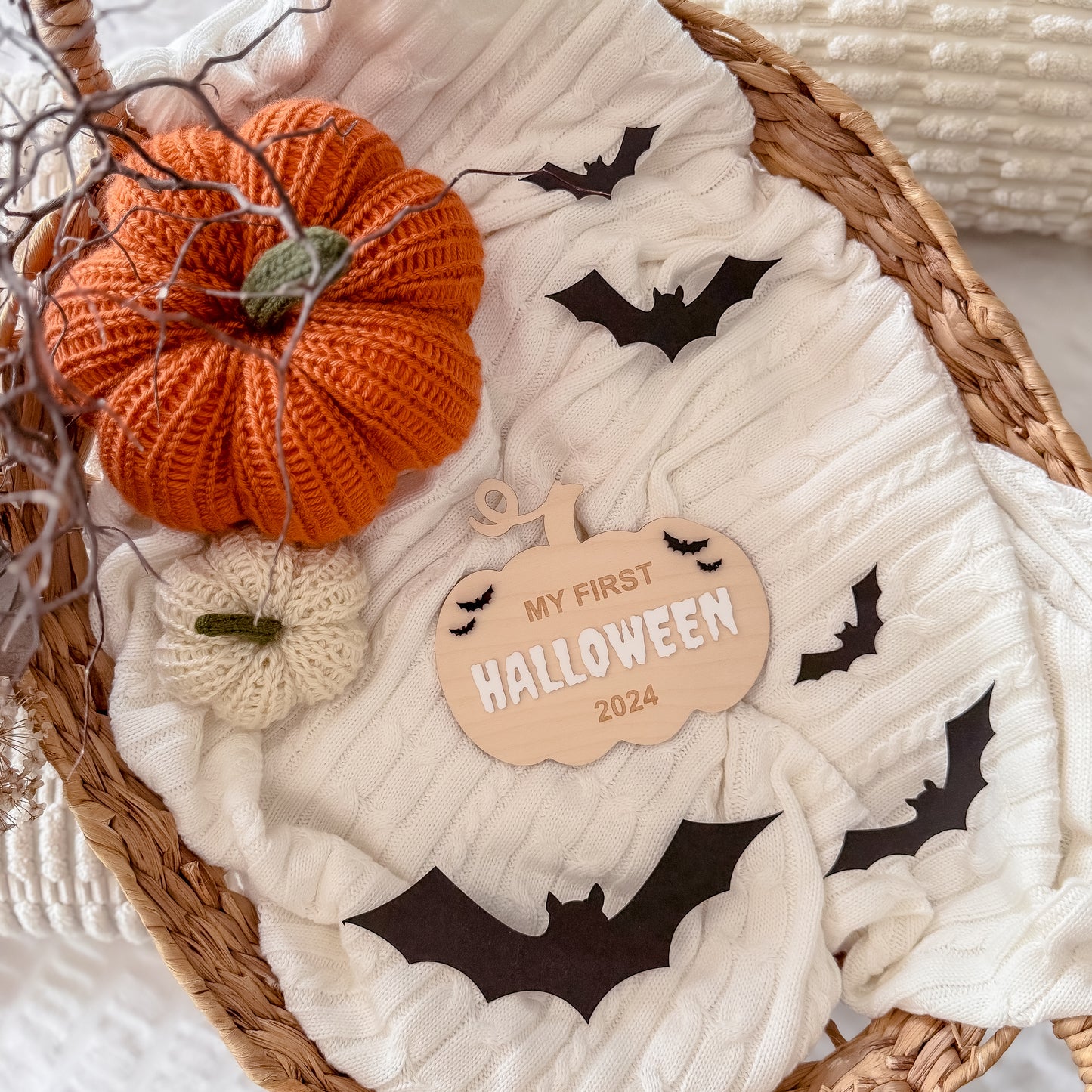 Pumpkin Plaque - My First Halloween 2025
