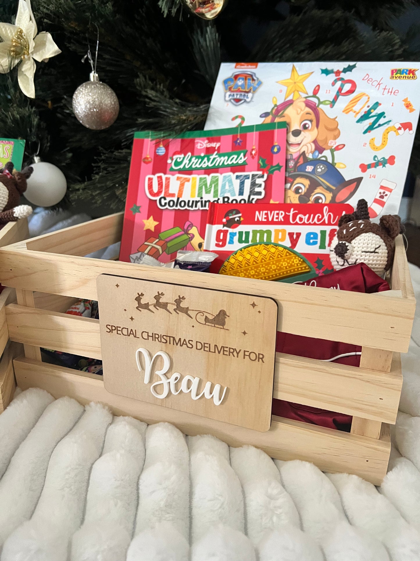 Christmas Box Name Plaque