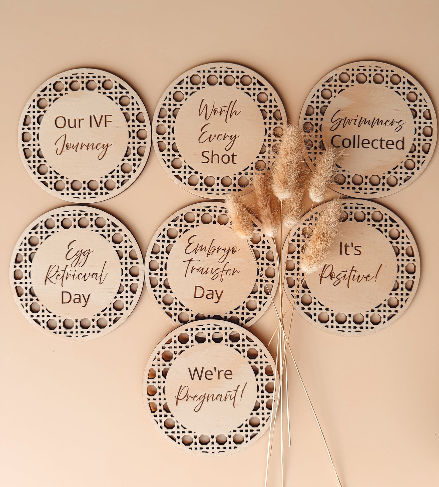 IVF RATTAN MILESTONE JOURNEY DISC SET | Engraved Plywood