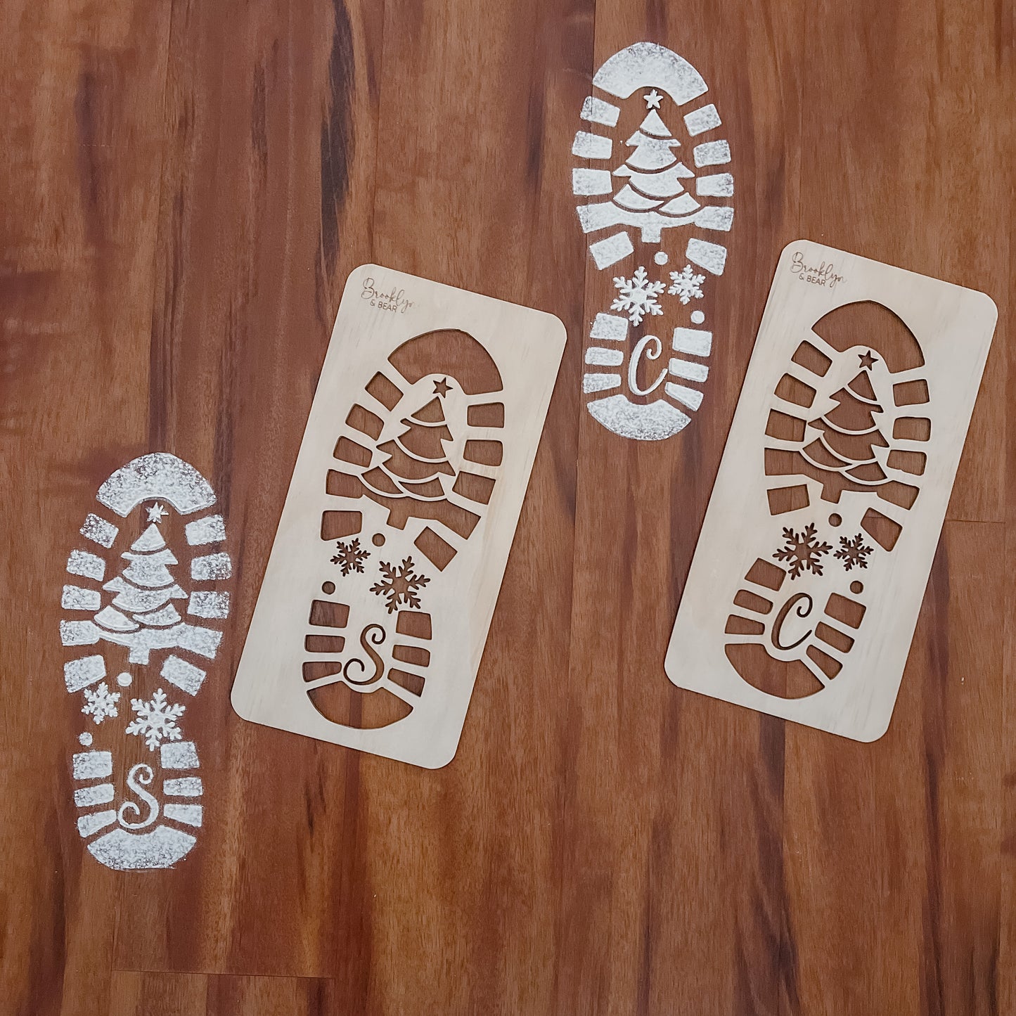 Santa Footprint Stencils
