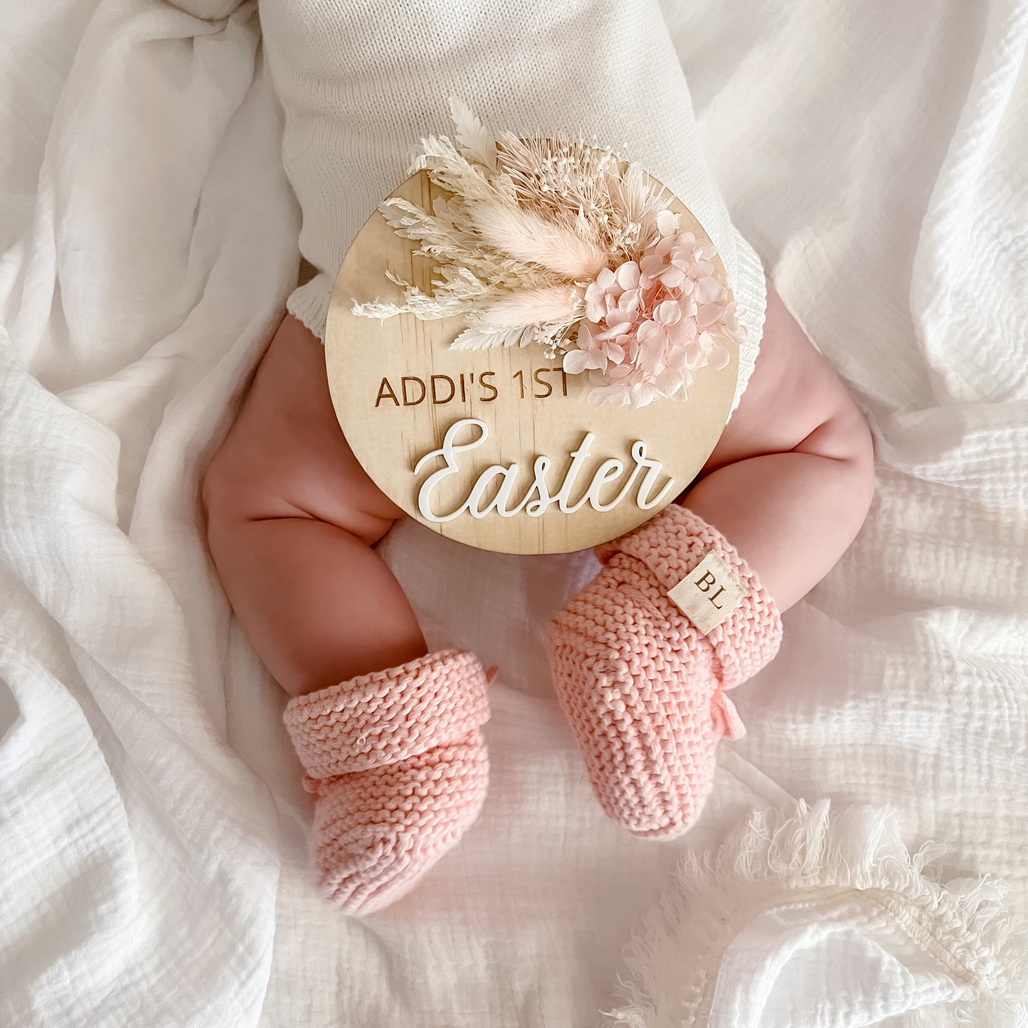 Crochet Booties - Baby Pink