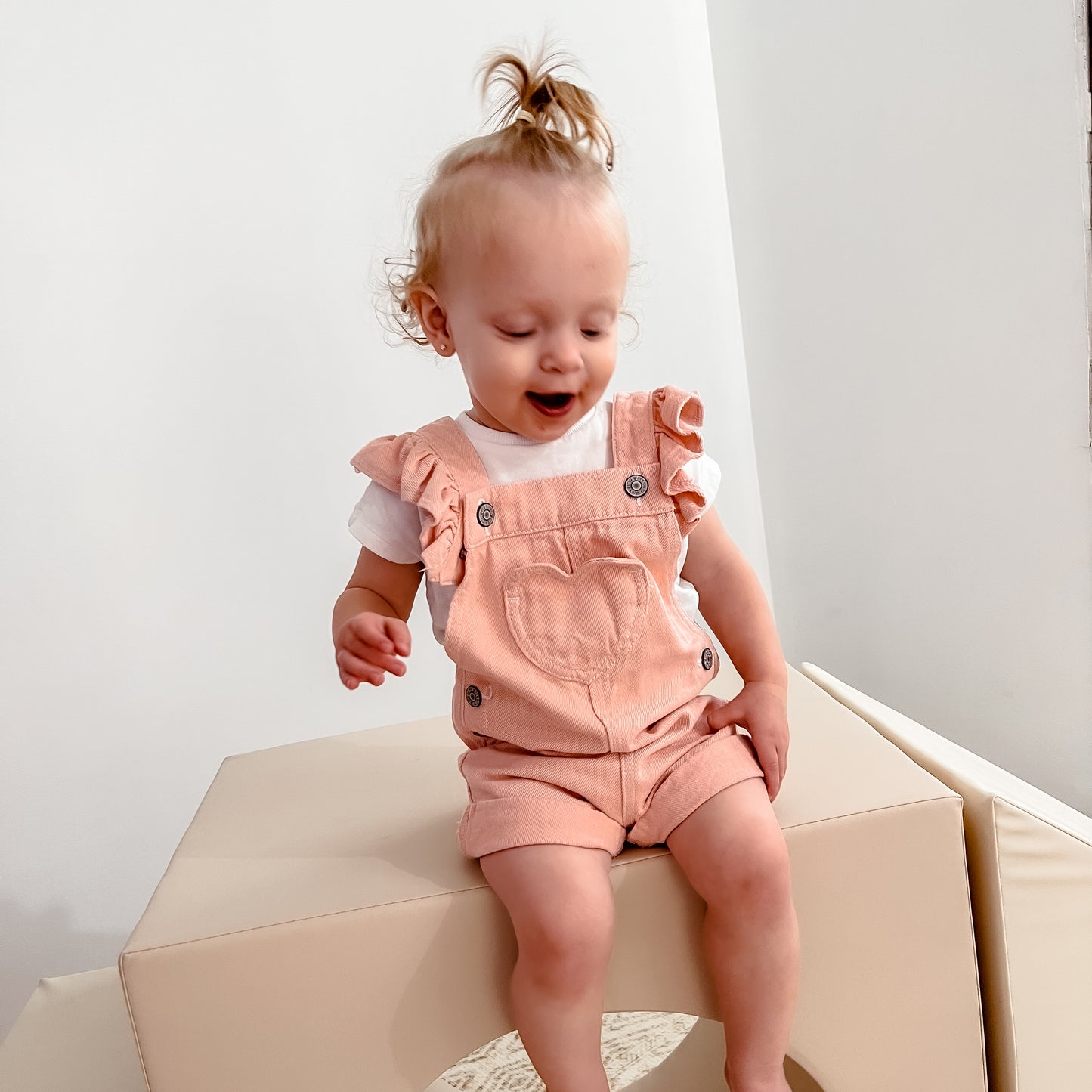 Rose Pink Denim Overall