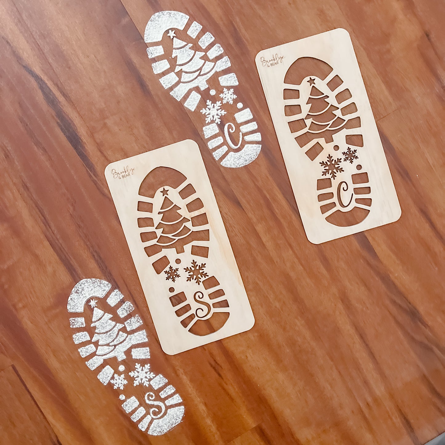 Santa Footprint Stencils