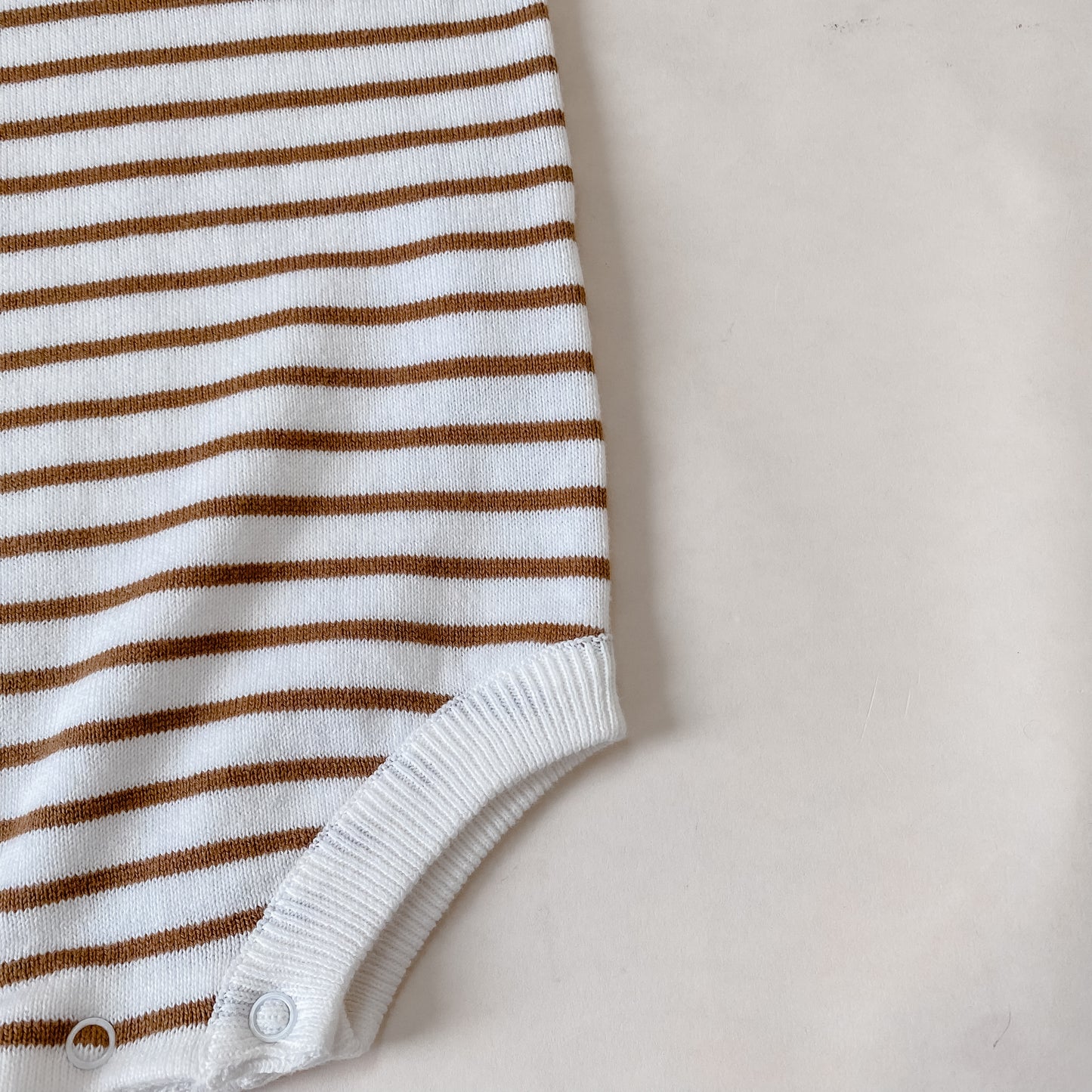 Chocolate Stripe Knit Romper