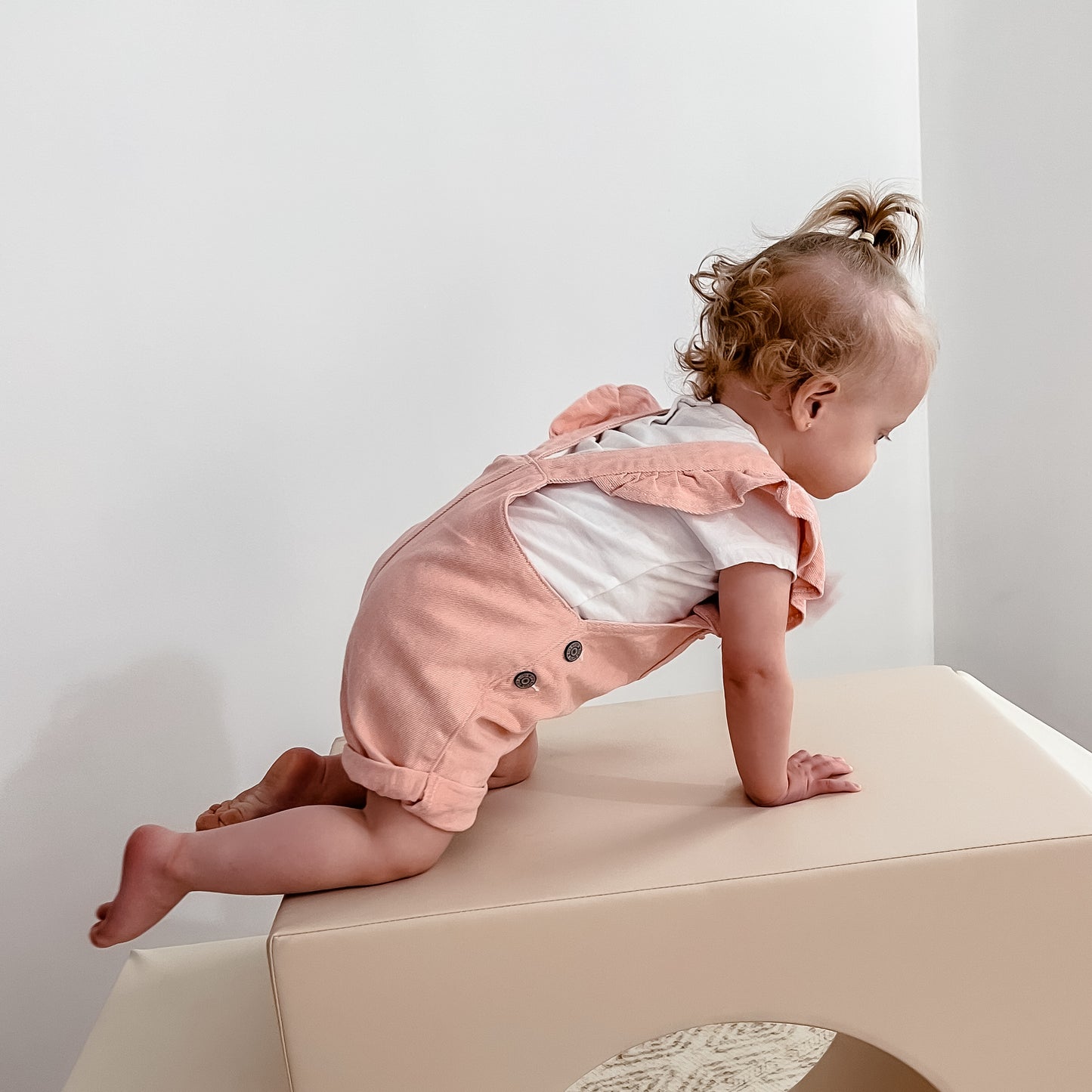 Rose Pink Denim Overall