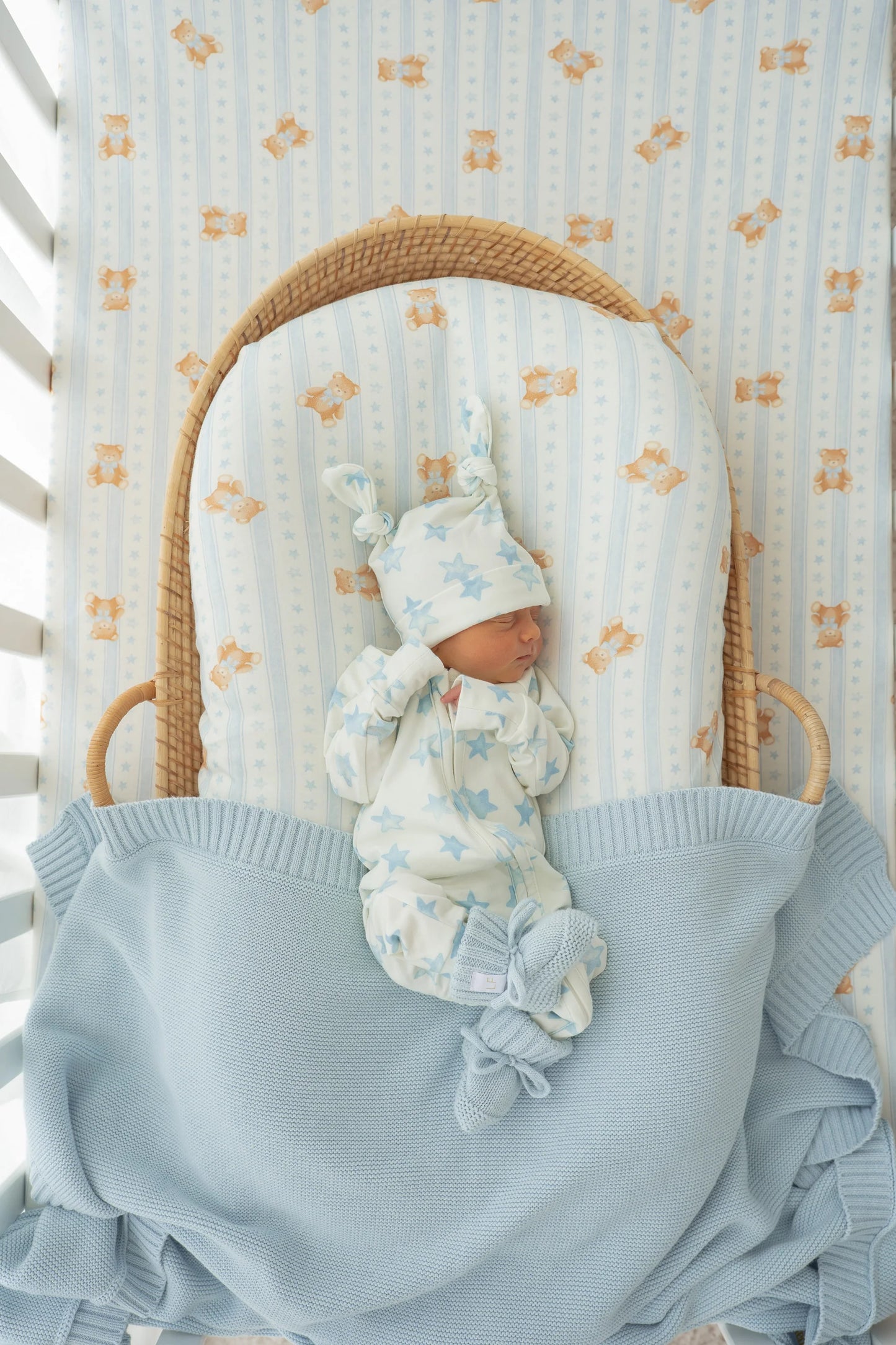ZIP ROMPER | BLUE STARS