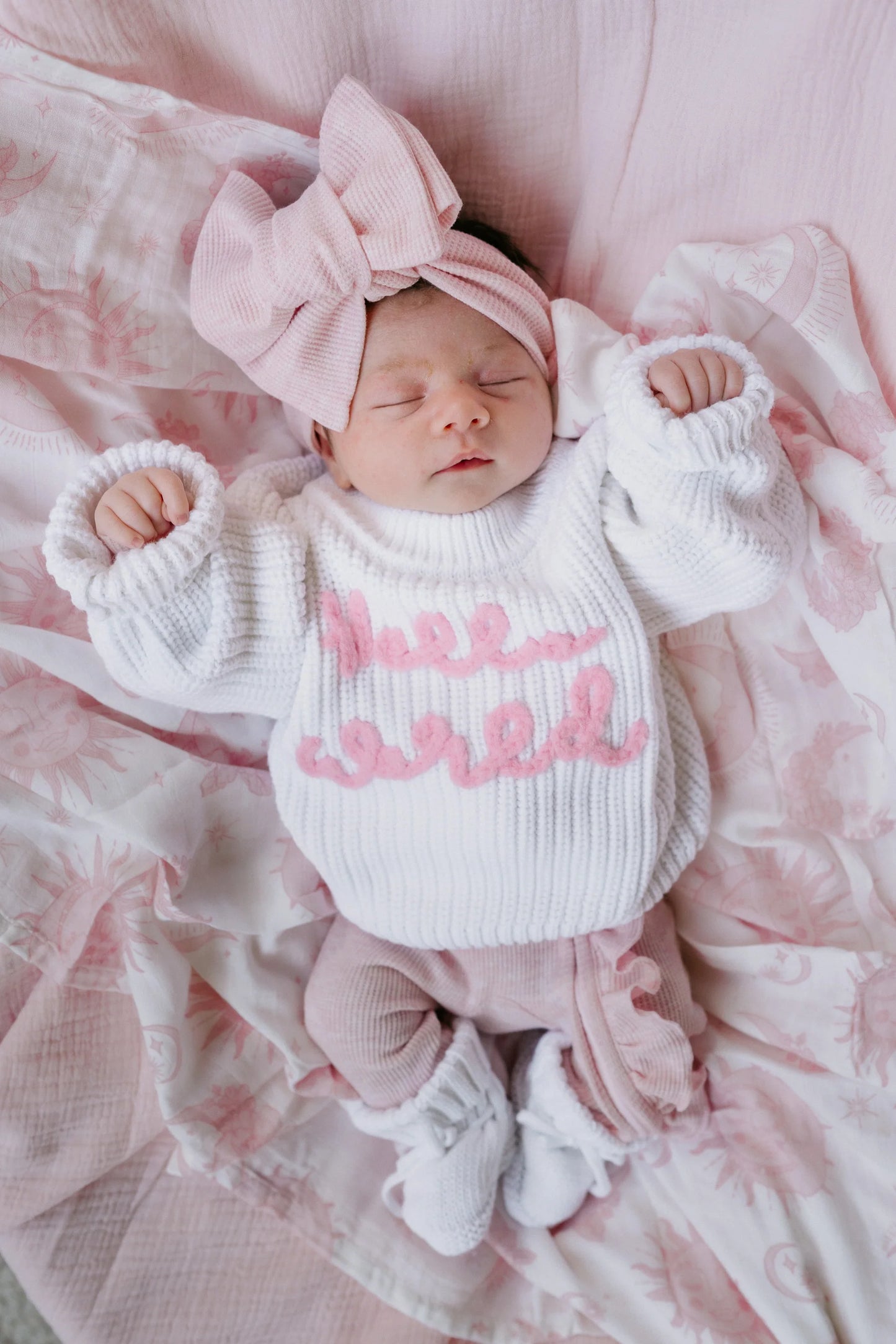 'Hello World' Chunky Knit Jumper - Milk