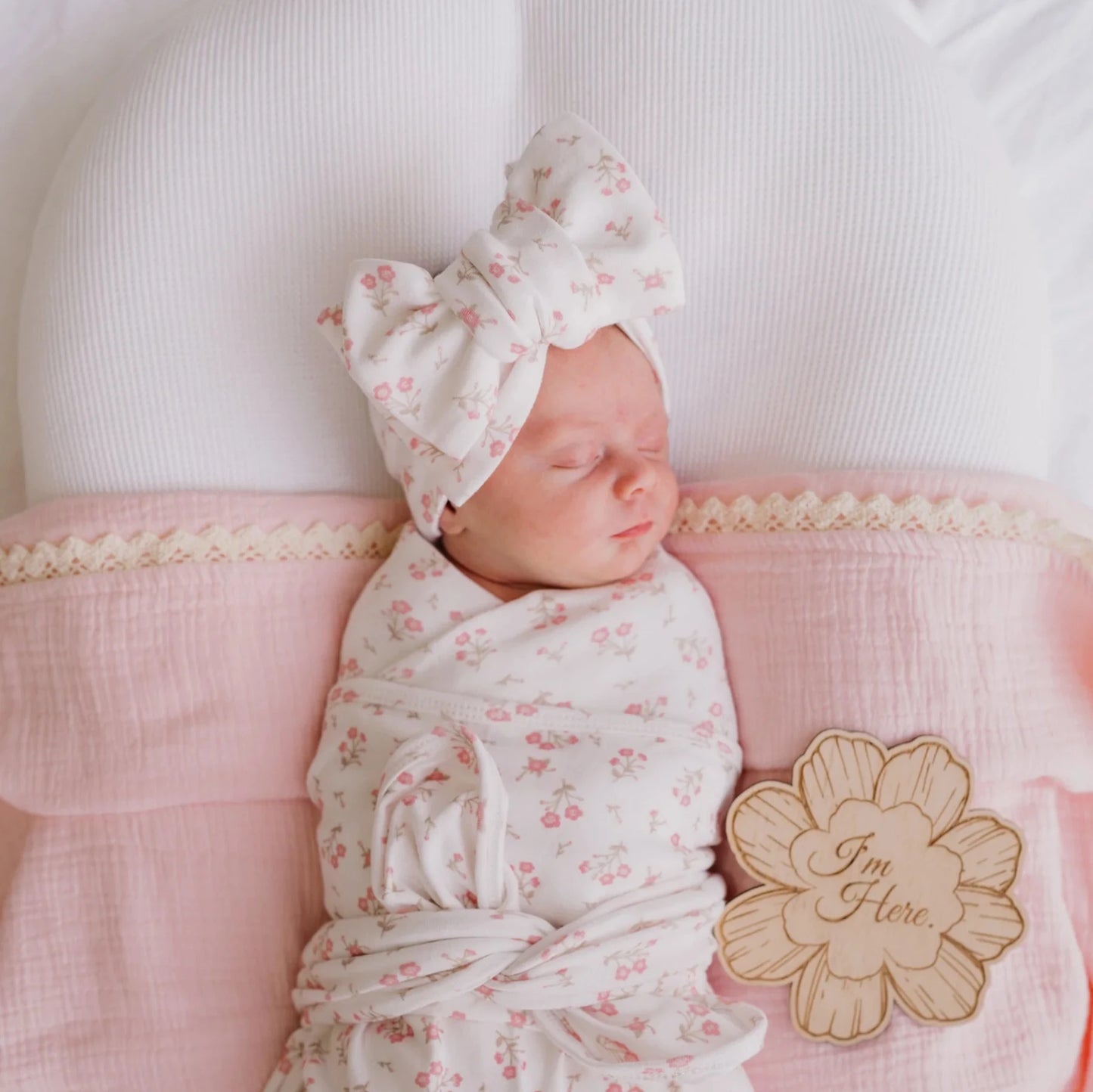 Bassinet Sheet - Waffle Milk