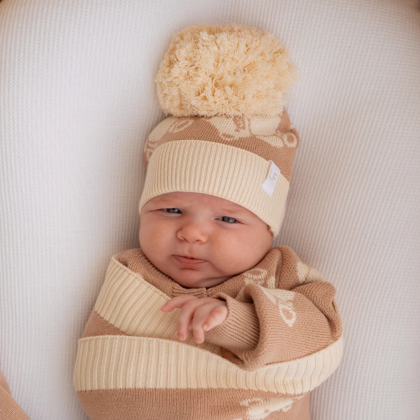 KNITTED POM BEANIE | Teddies