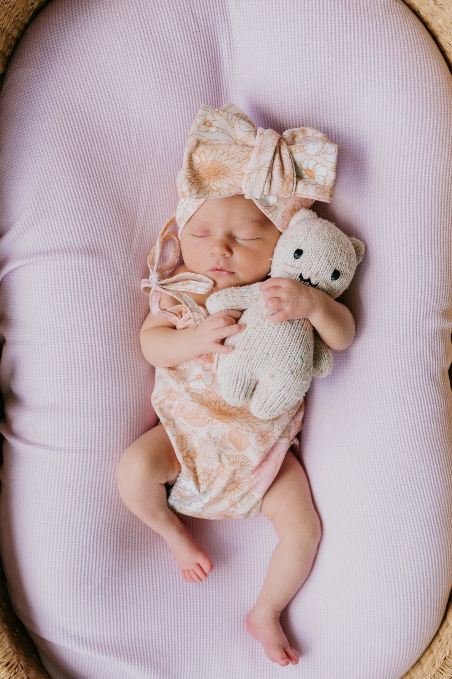 Oversized Topknot - Pastel Bloom JERSEY