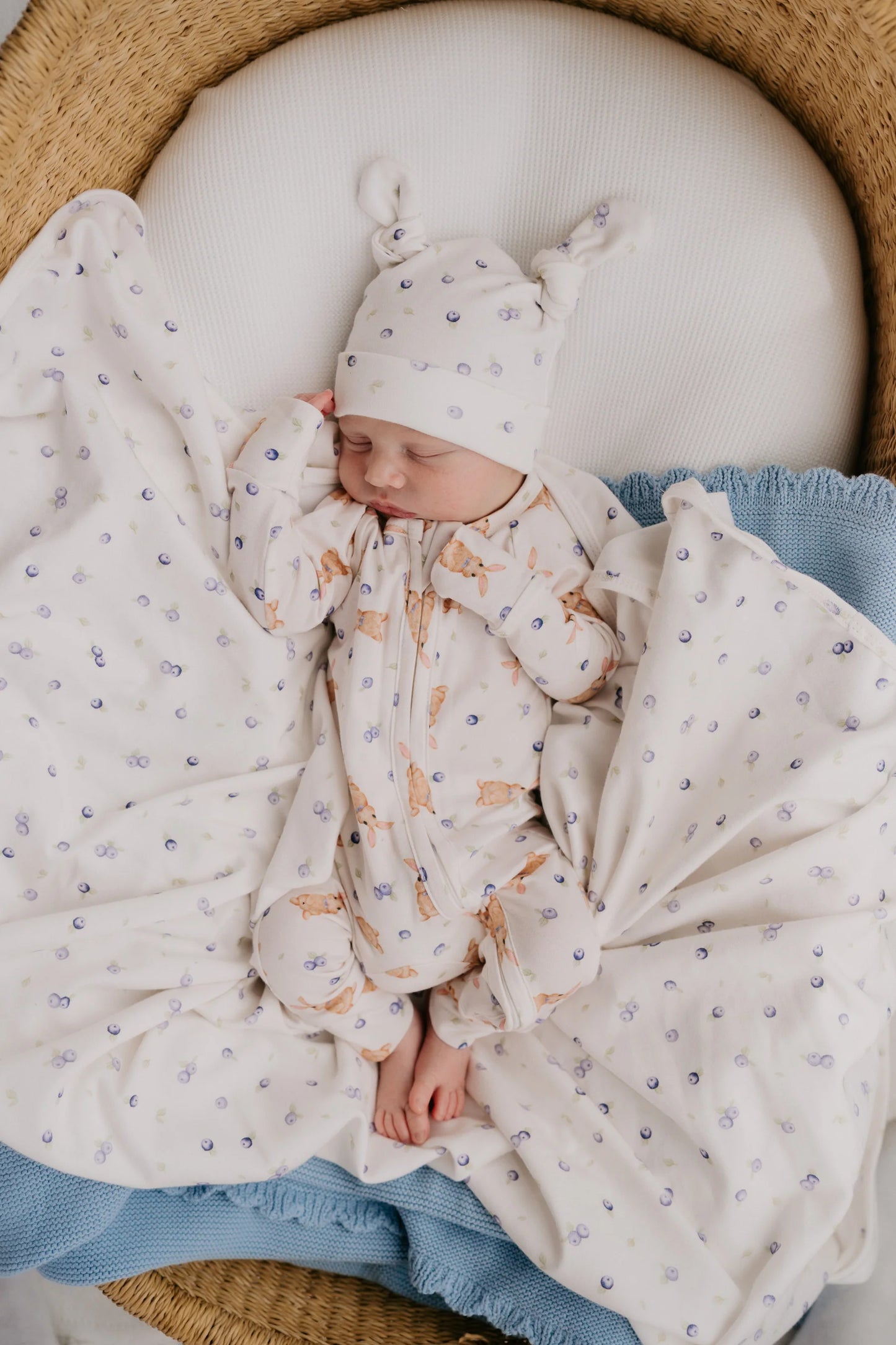 Zip Romper - Bunny Berries