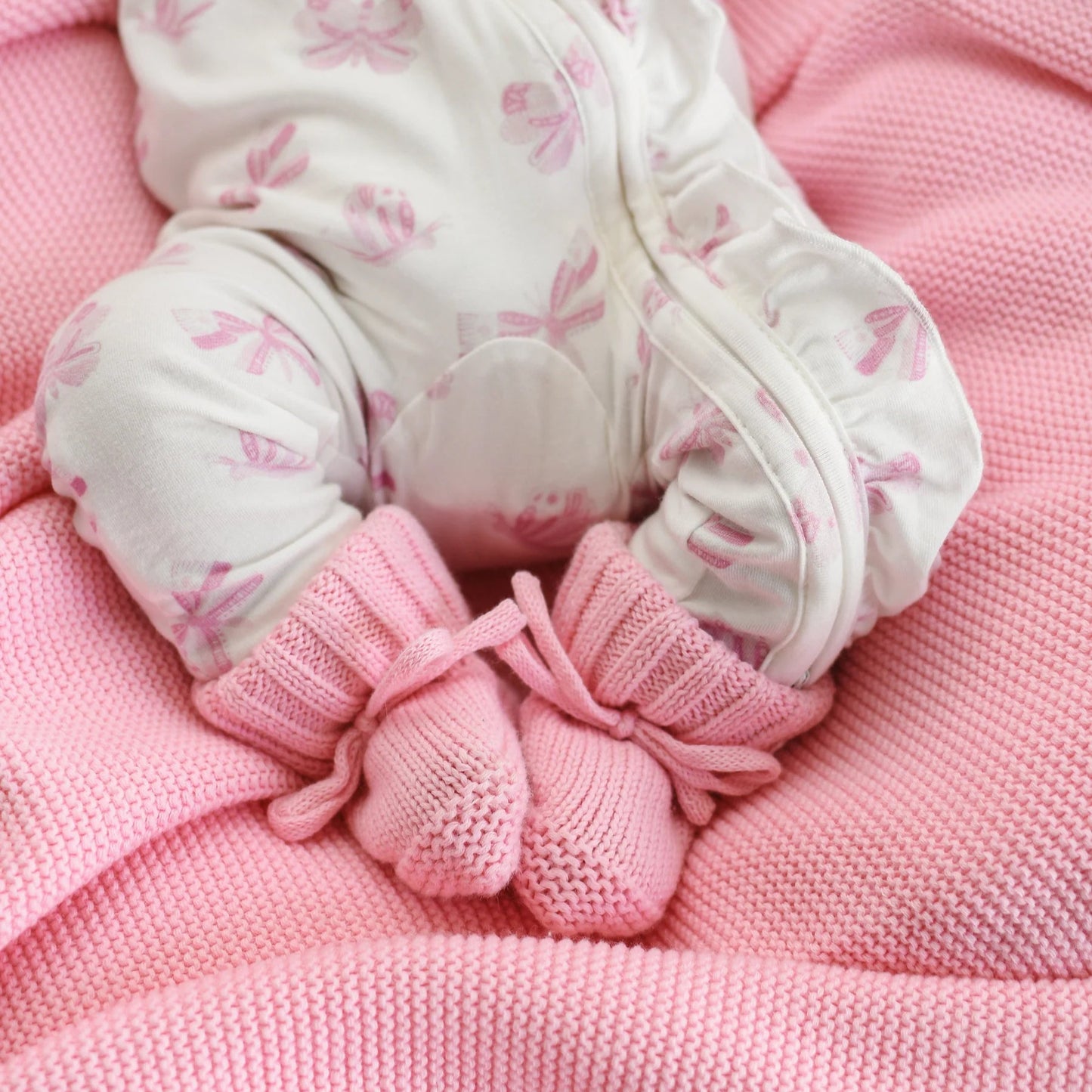 Knitted Booties - Marshmallow
