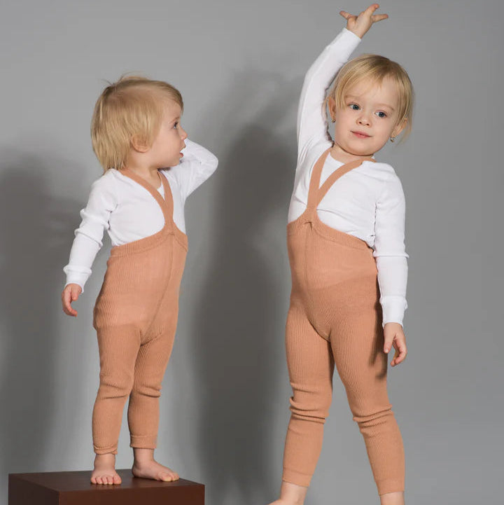 Suspender Tights - Footless - Light Brown
