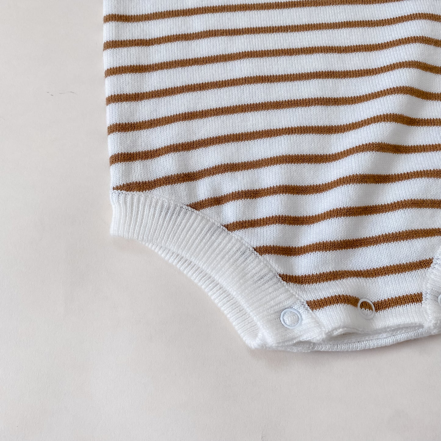 Chocolate Stripe Knit Romper