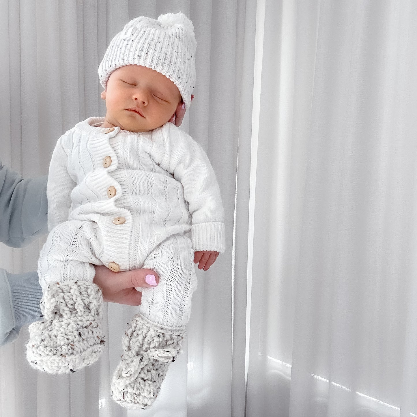 Cable Knit Romper - Milk