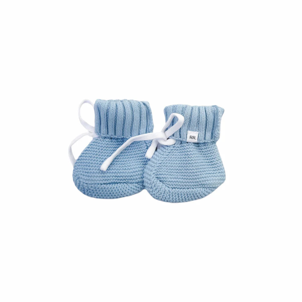Knit Booties - Haze + Coconut