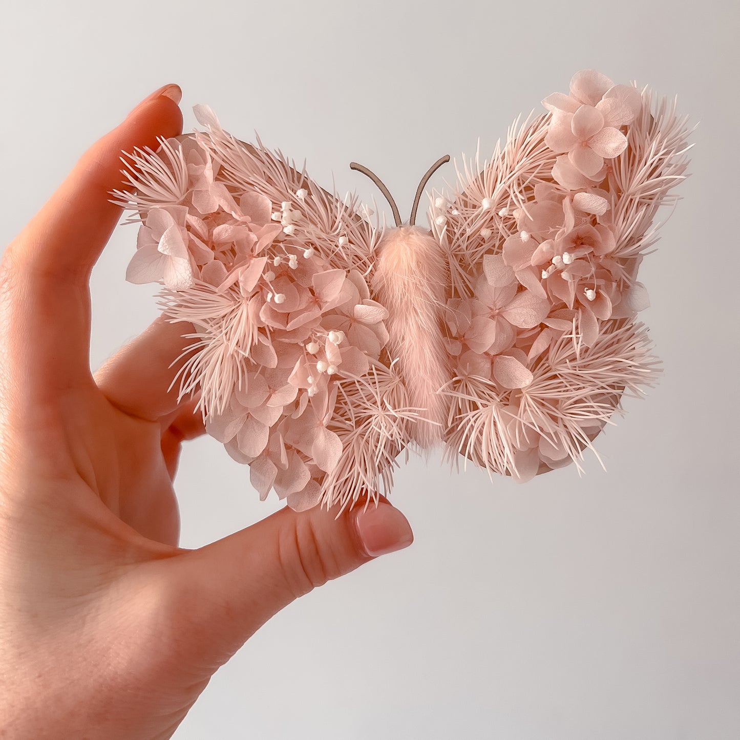 Wooden Butterfly w/ dried flowers