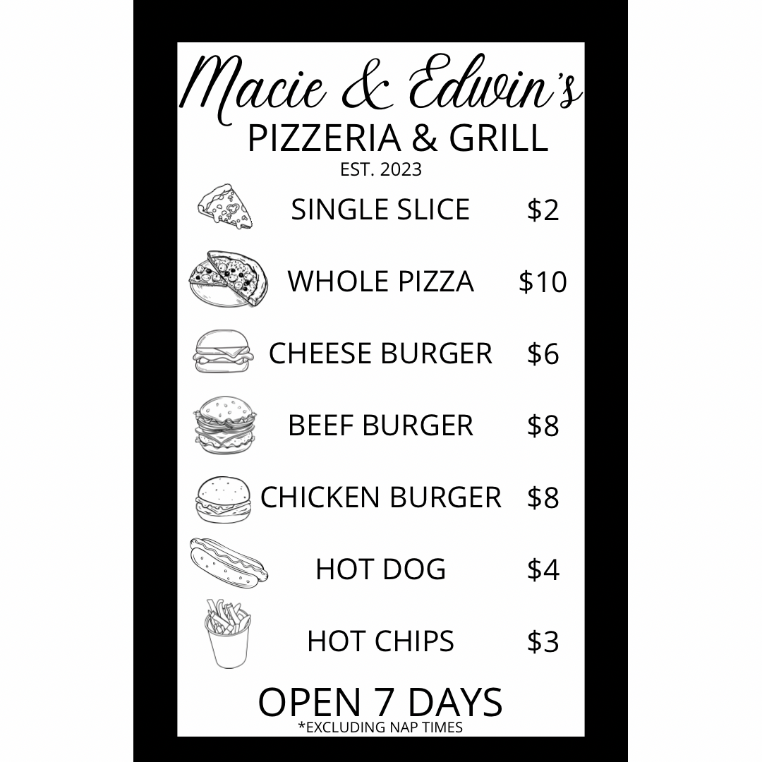 Wooden Rattan Look Play Shop Board - Personalised