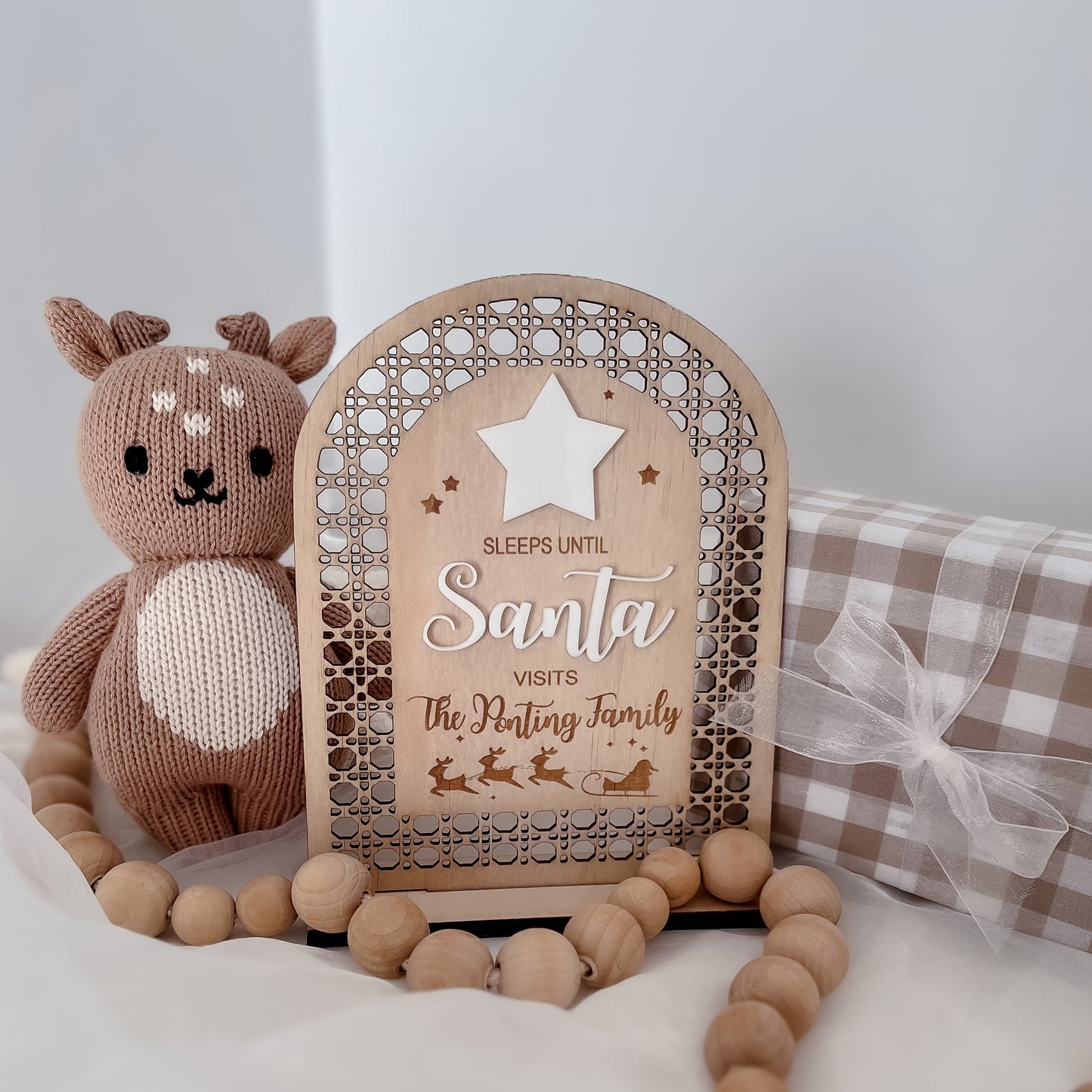 Personalised Christmas Countdown Arch w/stand