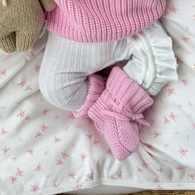 Knitted Booties - Marshmallow