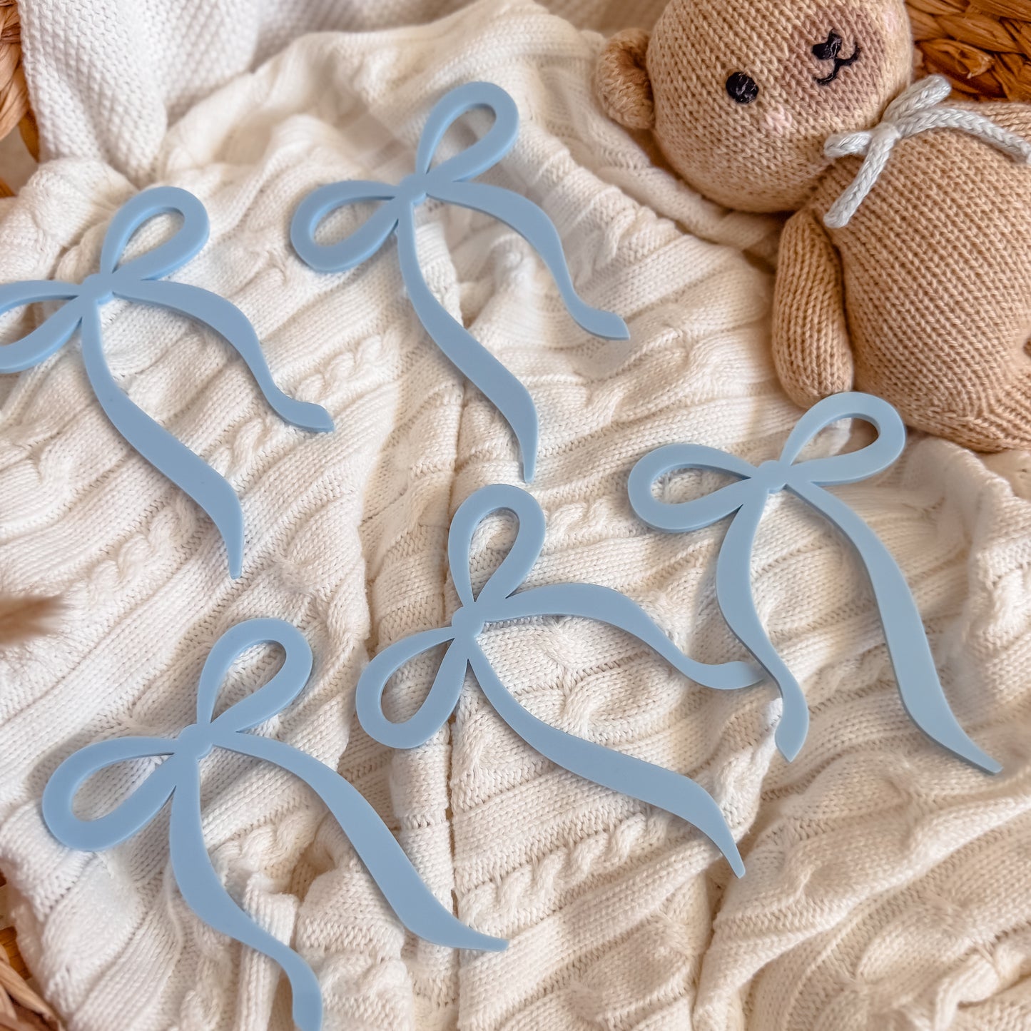 ACRYLIC BOW DECALS | Set of 5