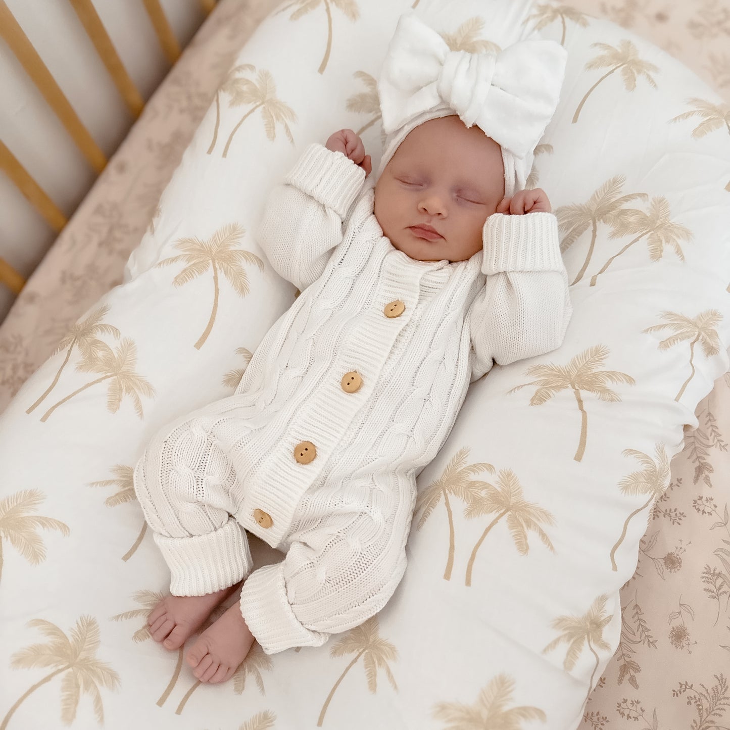 Cable Knit Romper - Milk
